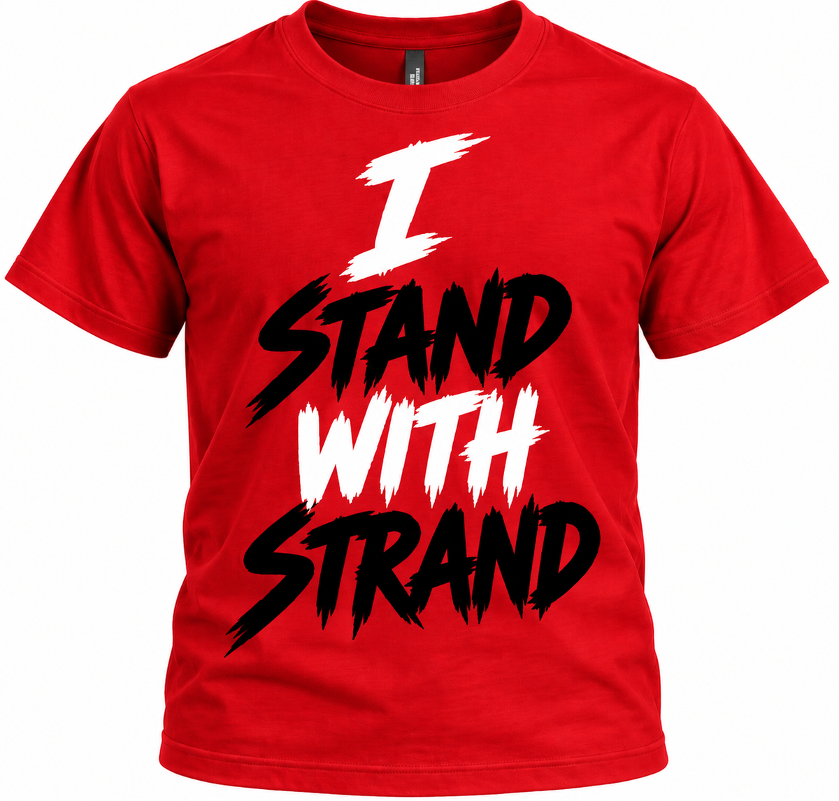 I STAND WITH STRAND – Stacked Tee | Red