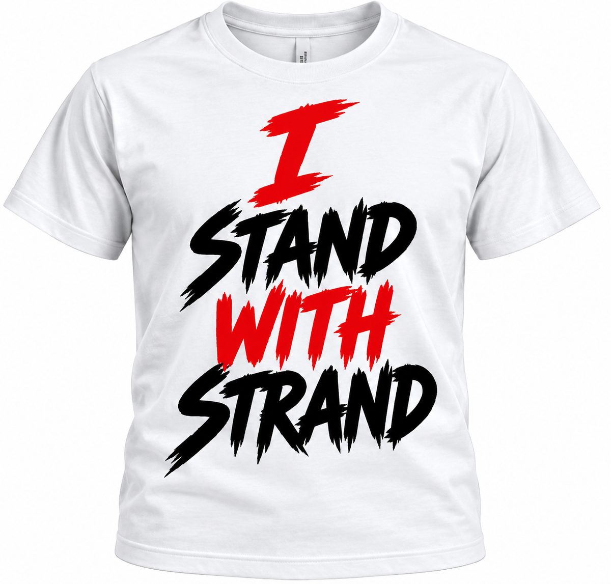 I STAND WITH STRAND – Stacked Tee | White
