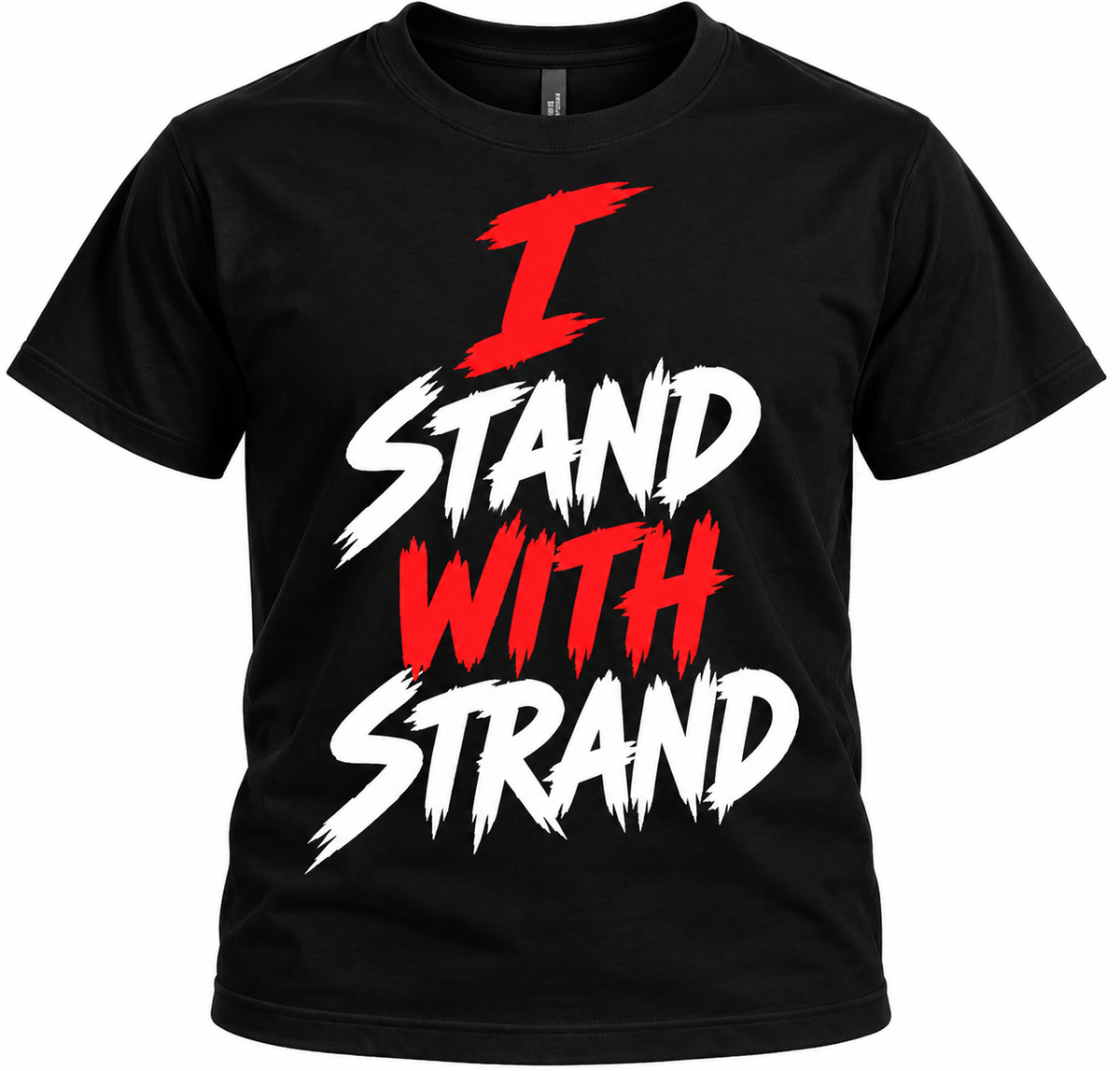 I STAND WITH STRAND – Stacked Tee | Black